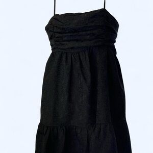 Black lace mini dress with Tie Back Promesa M NWT